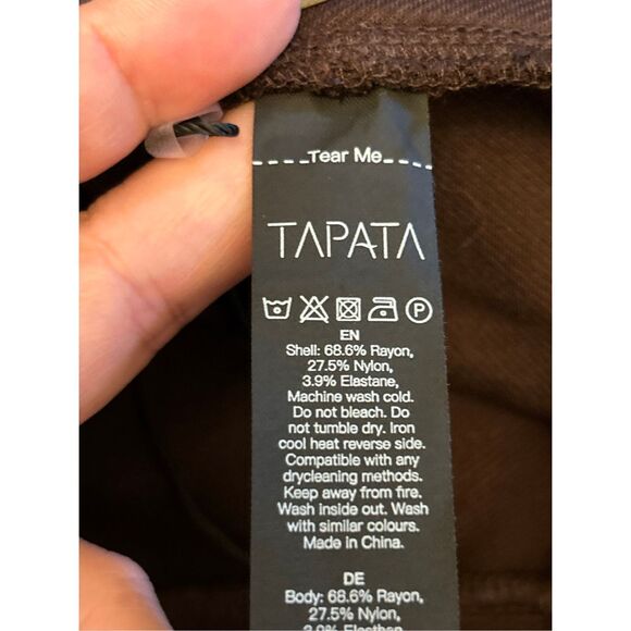 Tapata dark brown bootcut pull on pants XL stretchy slimming - Picture 11 of 11